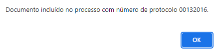 Confirmação de Inclusão