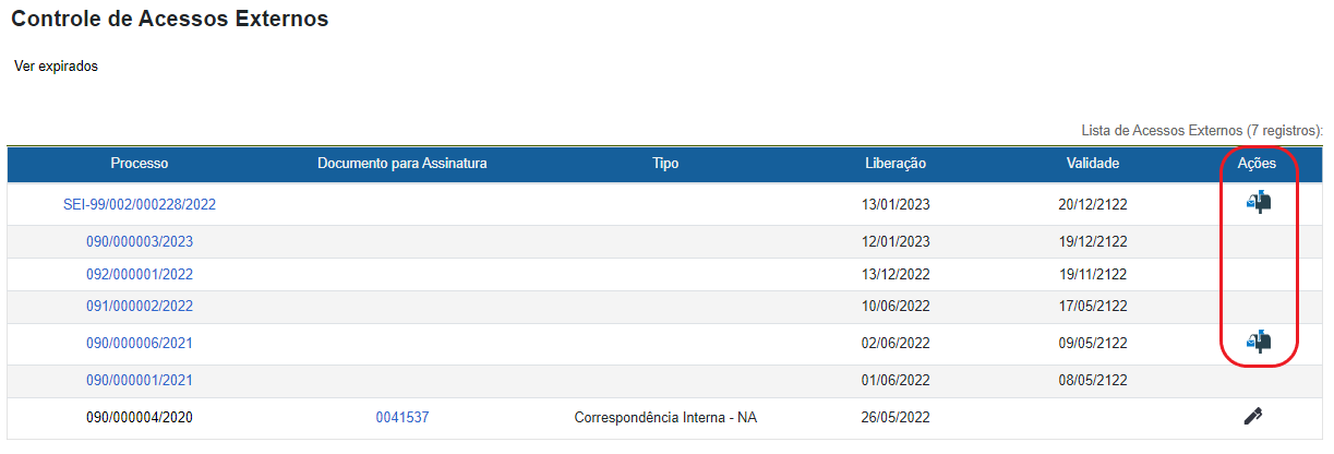 Ícone de Intimação