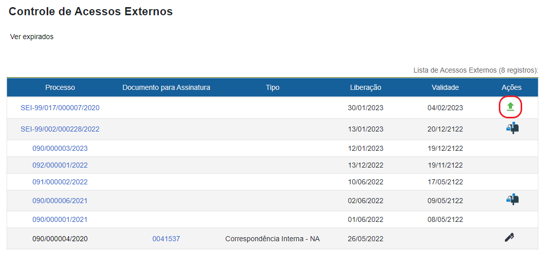 Inclusão de Documento